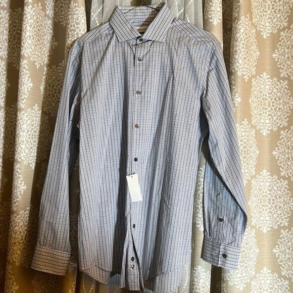 Calvin Klein Men’s Slim Fit Stretch Button Down Dress Shirt size 15-15 1/2 - Picture 1 of 6
